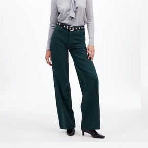 Madewell Super Wide Leg Jeans Dark Green NWT